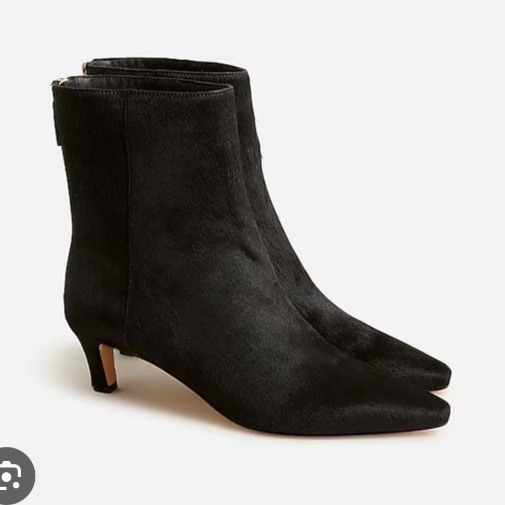 J Crew Stevie Ankle boots in Black Pony Hair 8